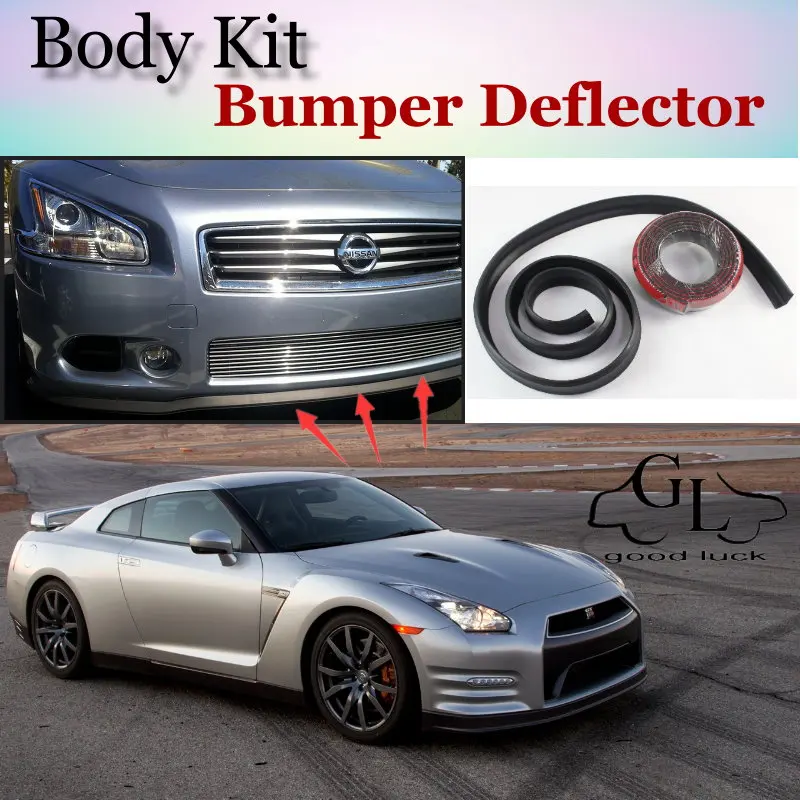 Bumper Lip Deflector Lips For Nissan GT-R GTR GT R Front Spoiler Skirt For TopGear Fans to Car Tuning View / Body Kit / Strip