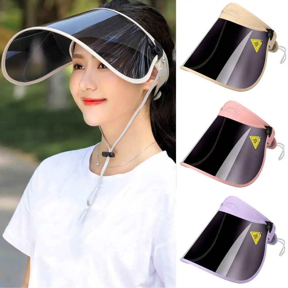 New Summer Anti-UV Women Men Baseball Hat Transparent Empty Top Plastic PVC Sunshade Hat Visor Caps Bicycle Sun Hat Outdoor