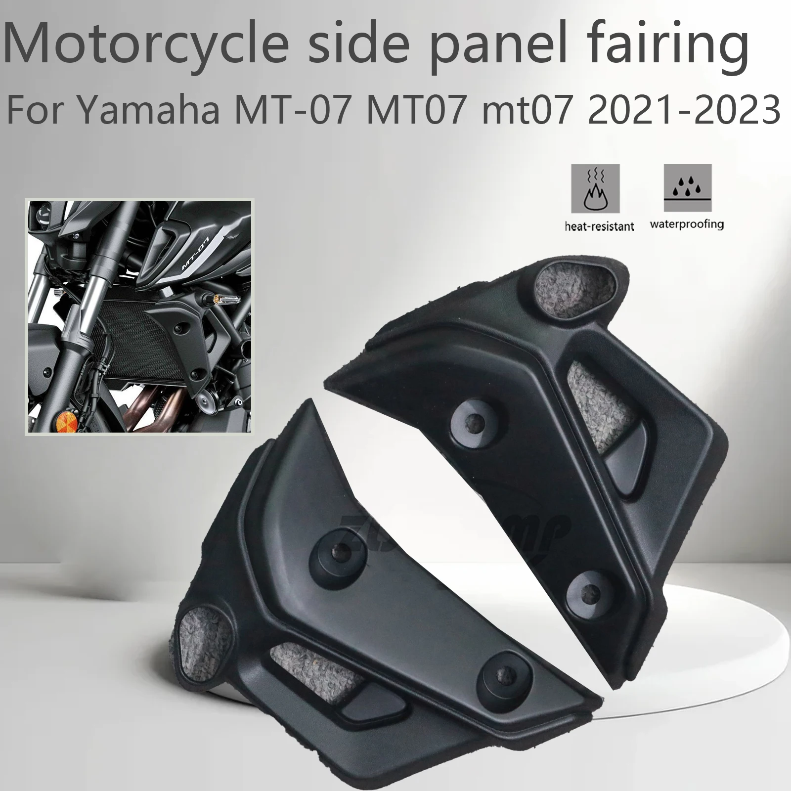 For Yamaha MT-07 MT07 mt07 2021-2023 Motorcycle accessories turn signal side panel fairing ABScarbon fiber body decoration kit