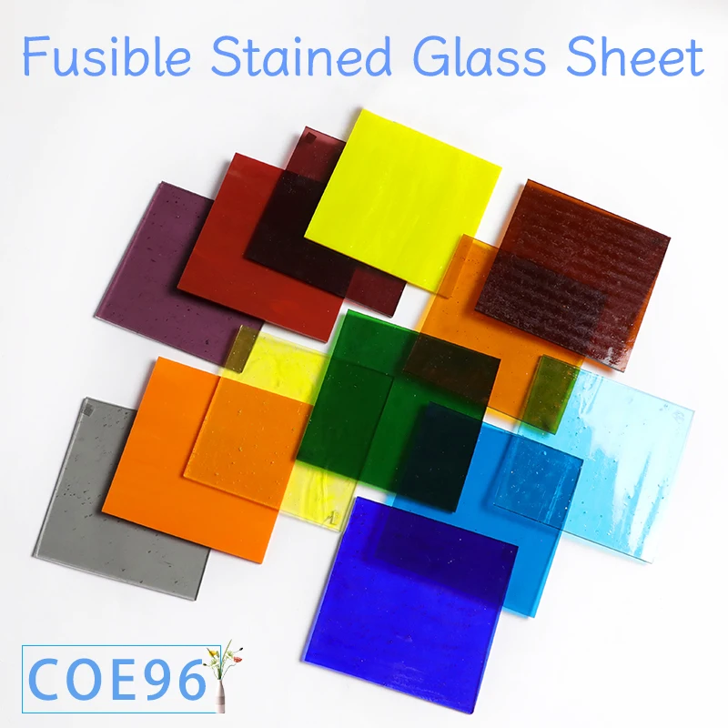 COE96 Fusible Stained Glass Sheet, Fusing Glass Lampwork Hobby Craft Suppliers And Mosaic Tile Arte DIY Manualidades