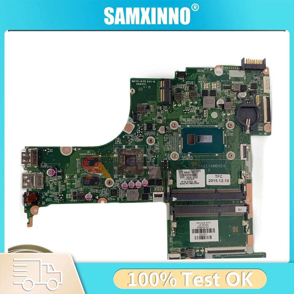 

Материнская плата для ноутбука HP 15-AB DAX11AMB6D0 TPN-Q158 i3 i5 i7 809320-501 809320-001 X11B X11C X11D X11AR X10A X12A X11AF X11AM