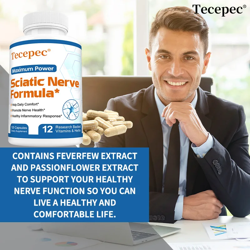 Sciatica Health Support - Sciatica Relief Supplement, Vitamin B Complex- Nerve Health, Anti-Inflammatory & Nerve Support Formula