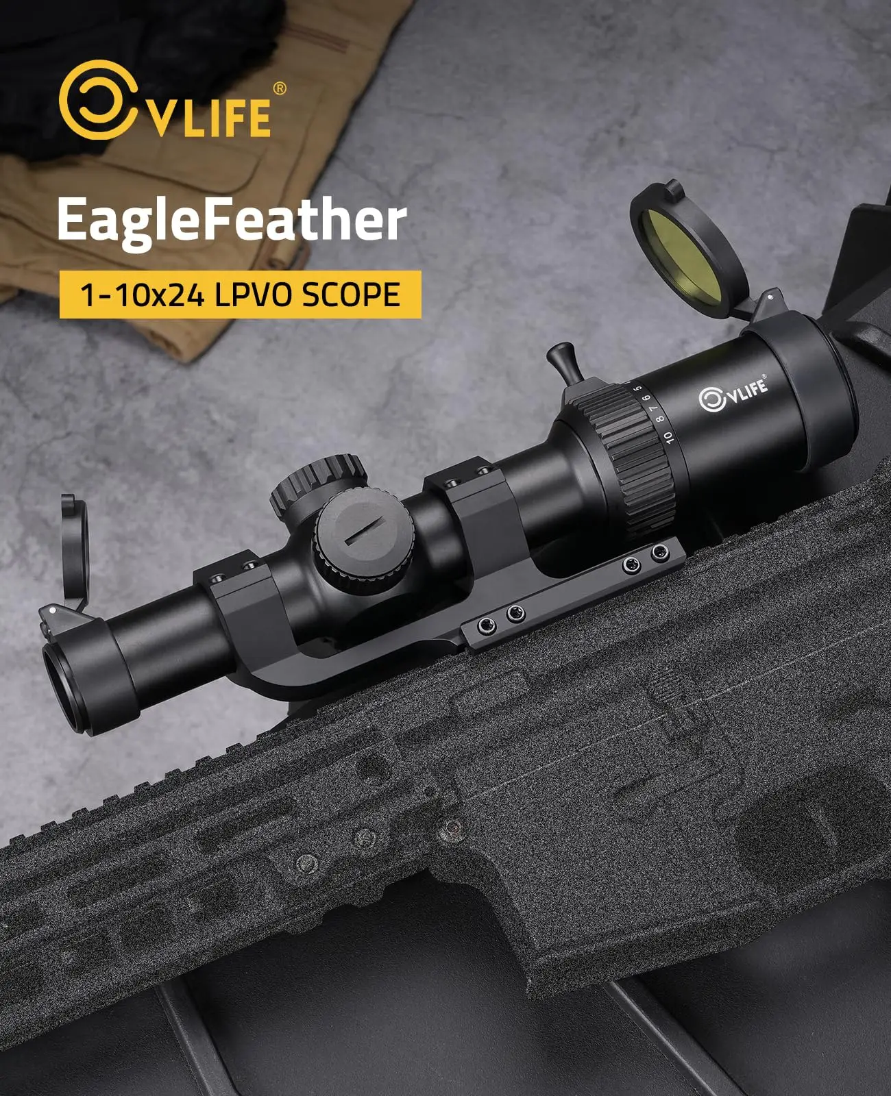 EagleFeather LPVO 라이플 스코프, 레드 그린 조명, BDC 레티클, 두 번째 초점면 스코프, 제로 리셋, 30mm 칸티, 1-10x24