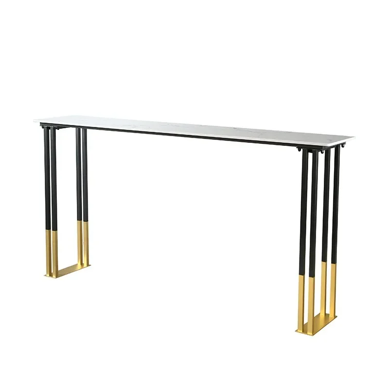 

Nordic light luxury marble outdoor balcony, bar table