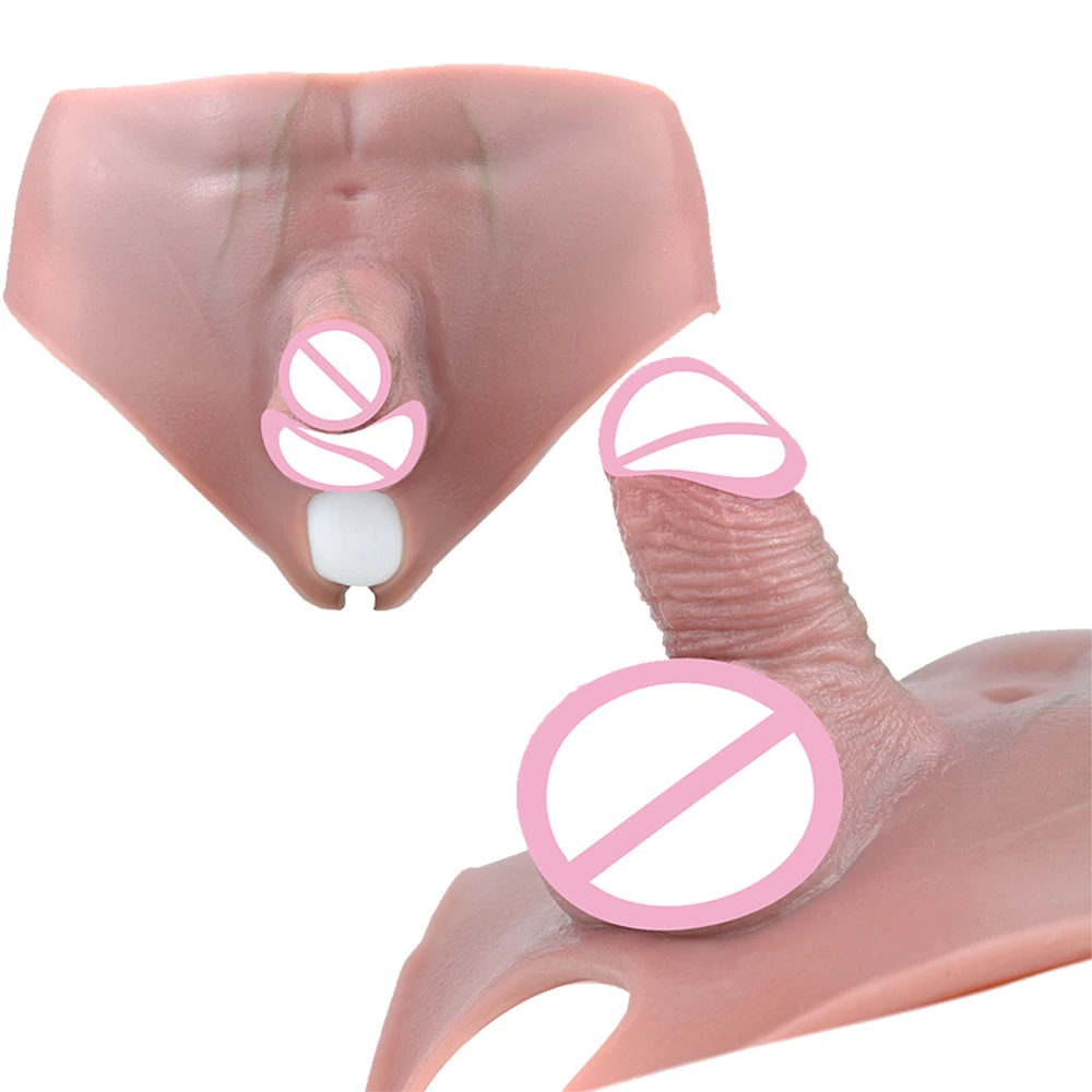 ANOSX Silicone Dildo Pant Open Crotch Pants Wearable Fake Dildos Transgender Panties Female To Male Sex Toys For Women Couples