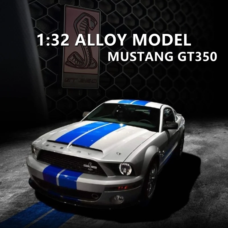 1:32 Ford Mustang Shelby GT350 modello di auto sportiva in lega Diecast e veicoli giocattolo modello di auto giocattolo in metallo collezione di