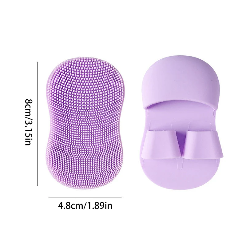 3 Stuks Mini Vinger Gezicht Wasborstel Zachte Siliconen Gezicht Borstel Neus Schoon Te Verwijderen Make-Up Wassen Gezichtsreiniging Cosmetische Borstel