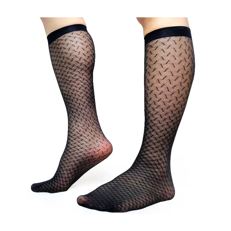 

Super Thin Sexy Men Softy Socks High Quality Brand New Business Formal Male Hose Socks High Elastic Man Dress Suit Sock Stocking