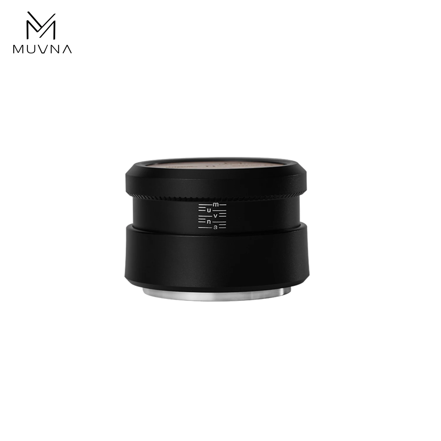 

Тампер для эспрессо MUVNA с волнистой основой из нержавеющей стали SUS304, премиальная ручка из орехового дерева, инструмент для медленного отжима, подходит для 51/53/58,35 мм.