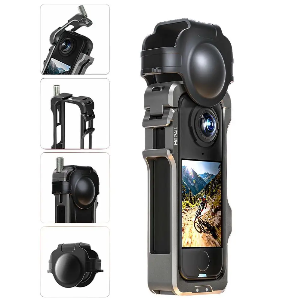 Metalowa klatka ochronna ze stopu aluminium do Insta360 X4 Air, rozszerzona rama ochronna, etui króliczka V5R7 — zdjęcie produktu 5