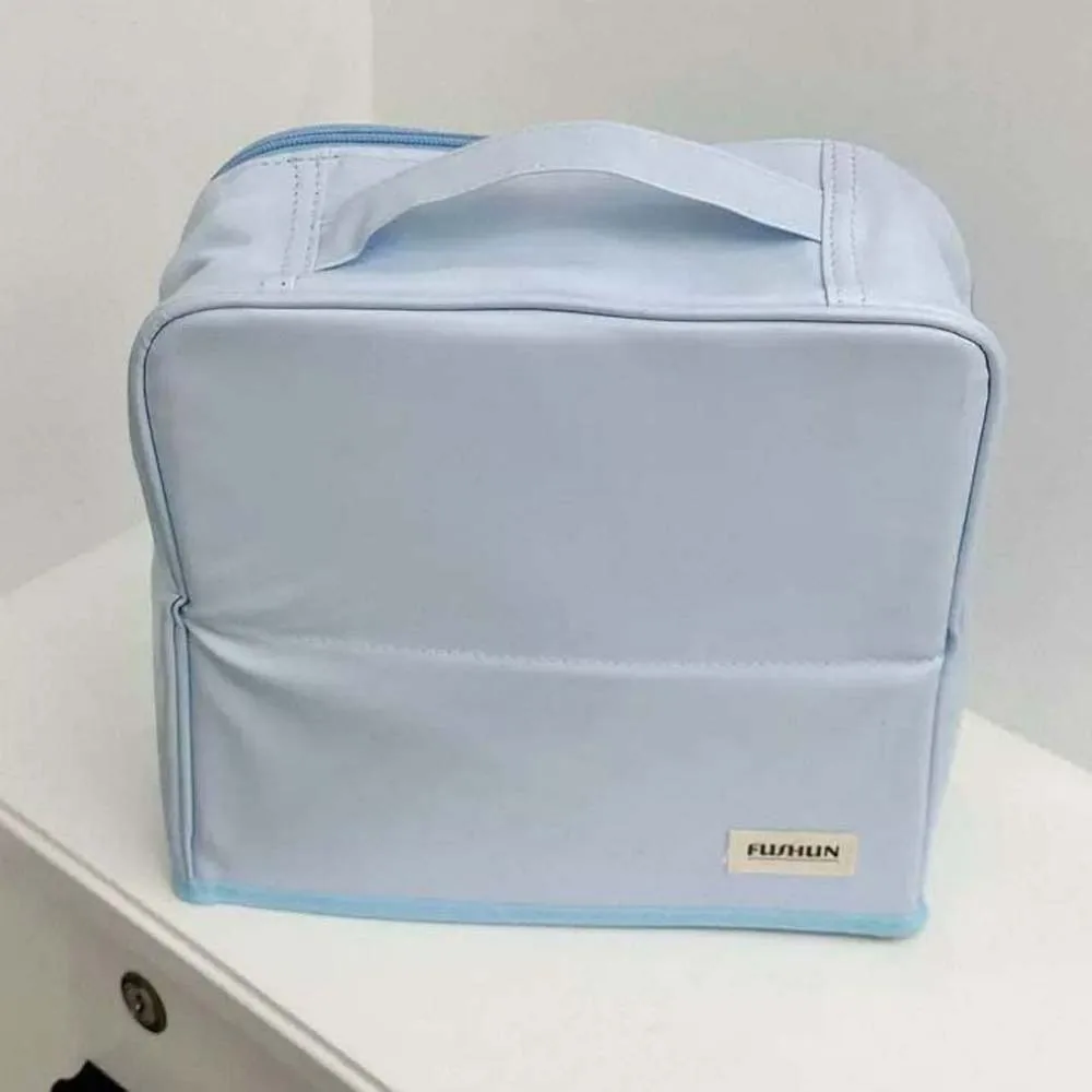 PU Standable Vertical Makeup Bag Large Capacity Anti-splash Water Travel Toiletry Bag Three-dimensional Thickened