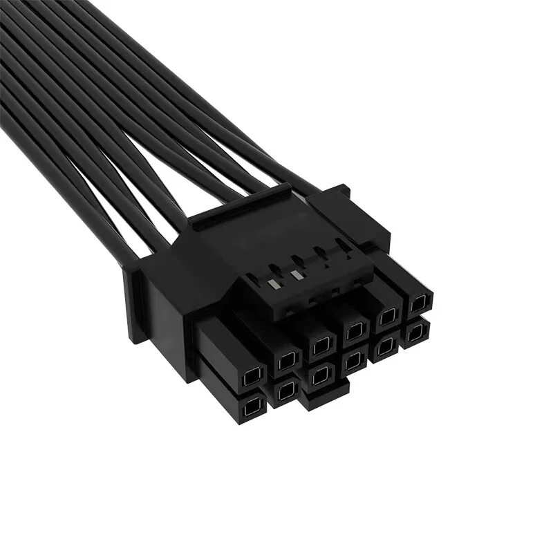 Premium PCIe 5.0/Gen 5 12VHPWR PSU Cable Fits Type-4 PSUs via Dual 8-pin PCIe 12+4pin Connector Black