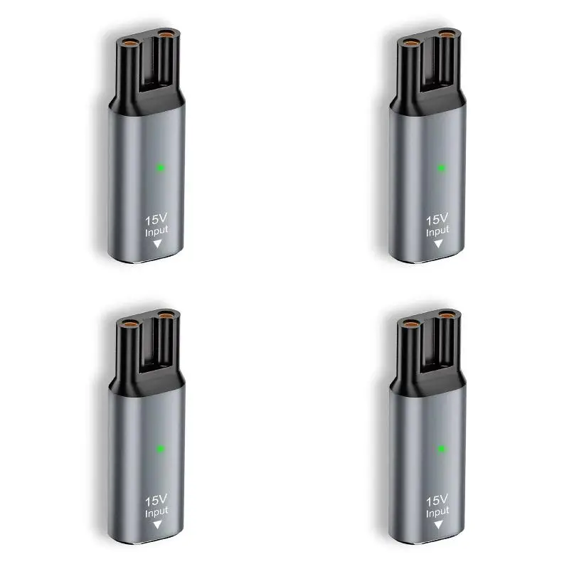 Комплект из 4 штук: адаптеры-конвертеры для зарядки бритв One Blade Pro QP6520, QP6530, QP6510 (15V HQ8505 Type-C)