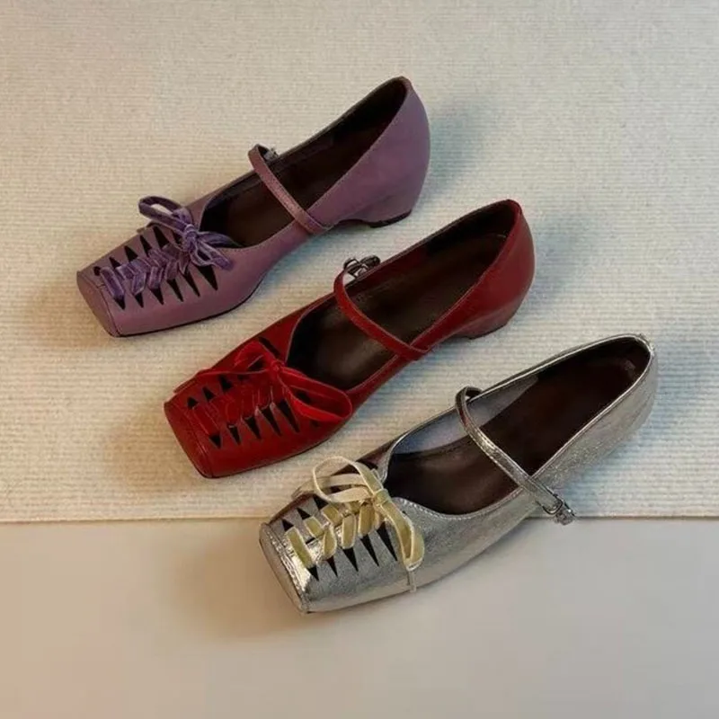 

Women Heels Sandals Square Toe Casual Summer Shoes 2026 New Fashion Chunky Shoes Loafers Walking Office Party Dress Zapatos