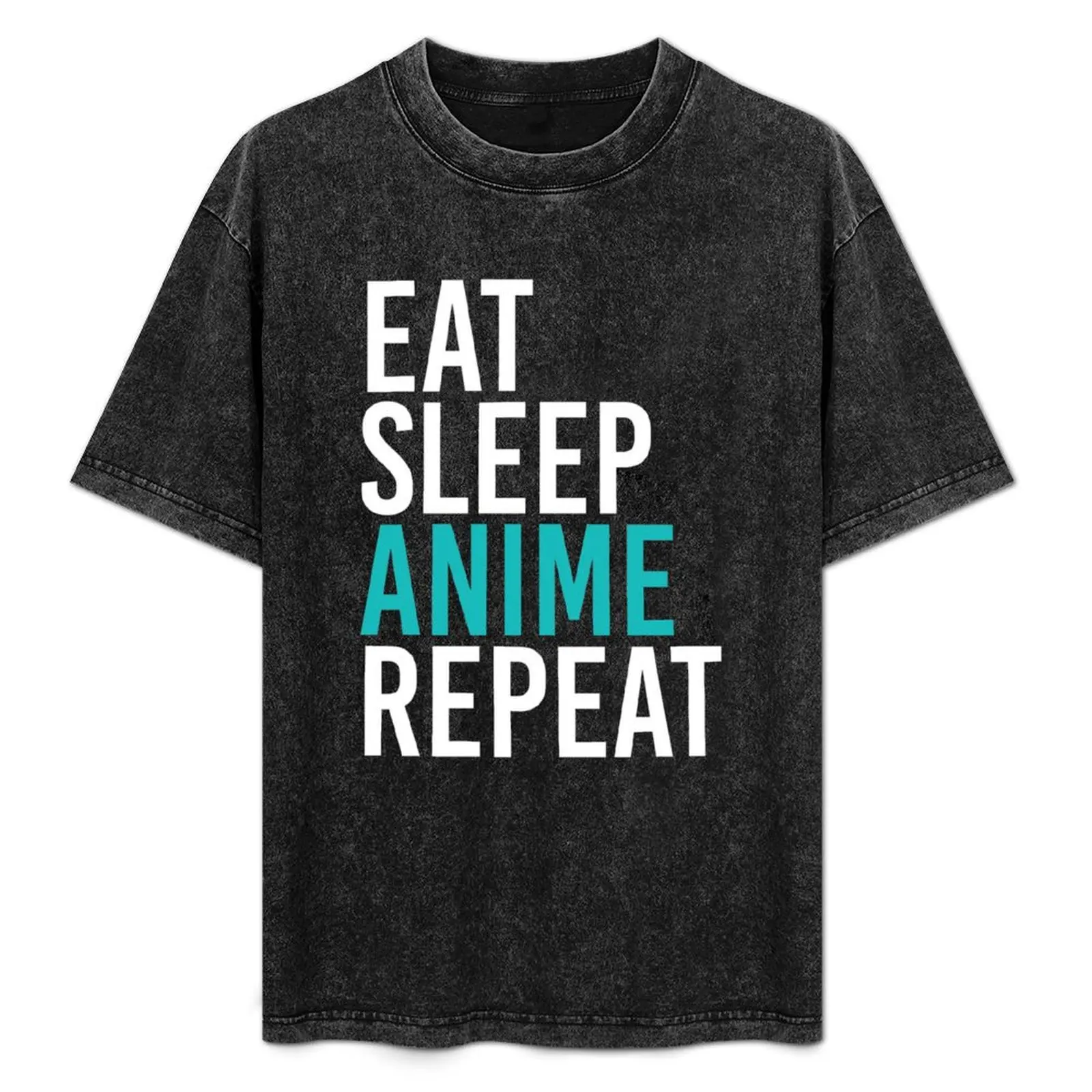 

Eat sleep anime repeat T-Shirt Essential Solid Color T-Shirt