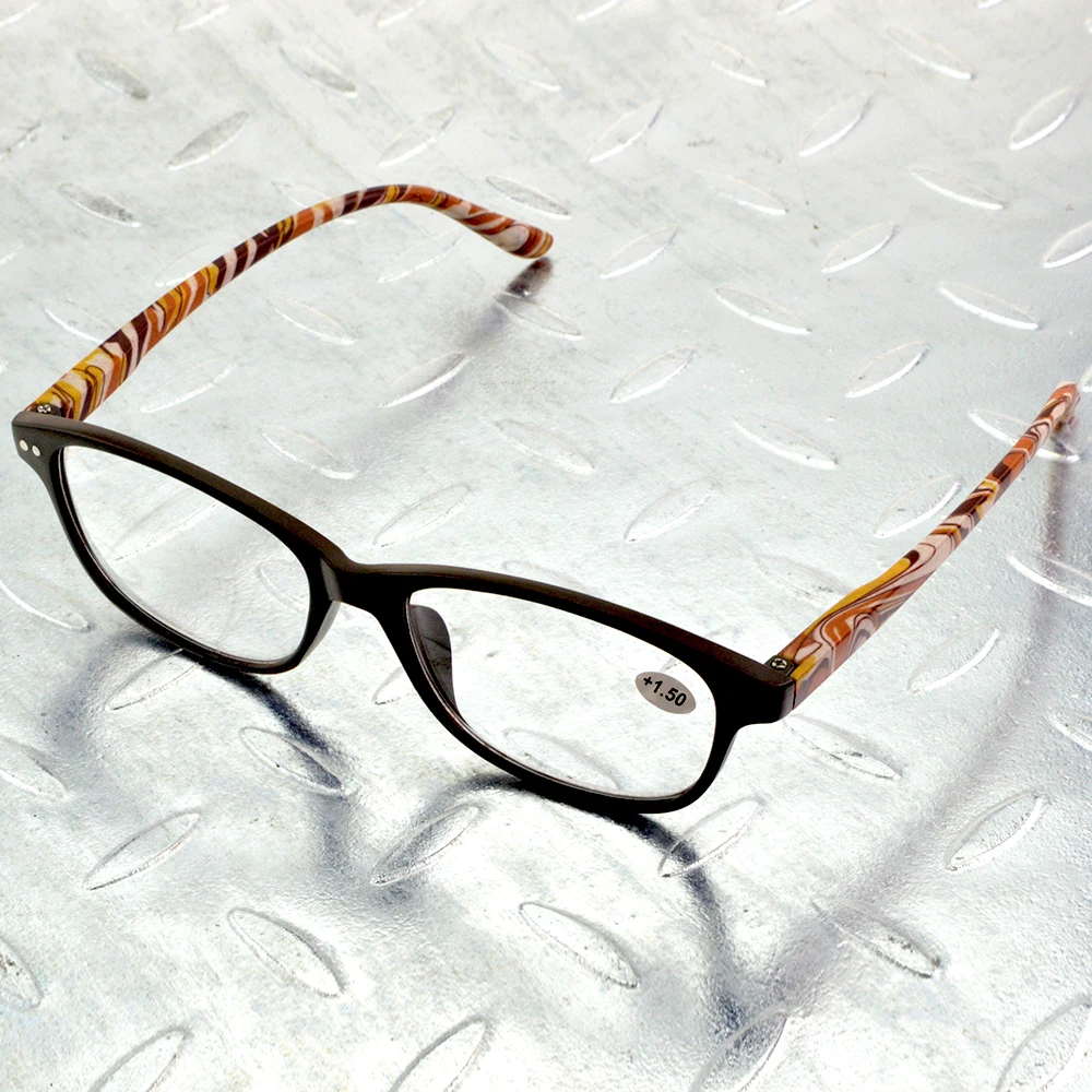 TR90 Temple Retro Round Fabric Pattern Temples Portable Aspherical Anti Fatigue Women Men Reading Glasses +0.75 To +4