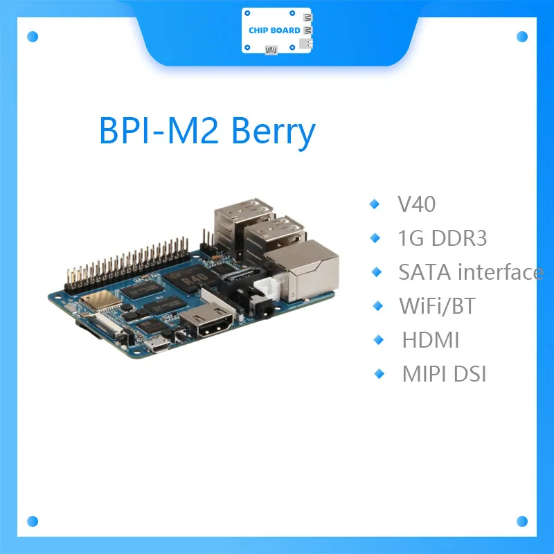 

Banana pi BPI-M2 Berry Quad Core cortex A7 allwinner V40 CPU 1G DDR same size as raspberry pi 3