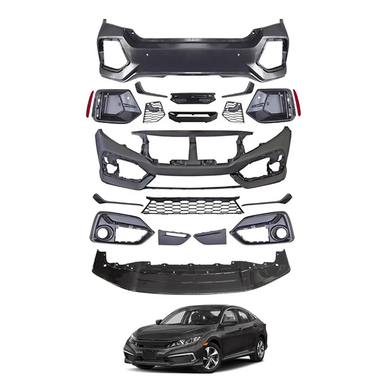 Hot Selling 2023 Si Style Bodykit Car Pp Abs Material Bumper Body Kit For i 2016-2023