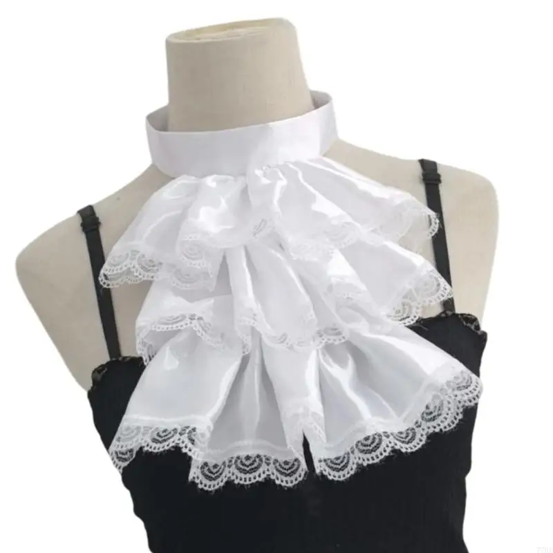 77HE على إكسسوارات الرقبة ذات الياقة المكشكشة من الدانتيل من أجل تصميم رسمي ناعم ومريح #2