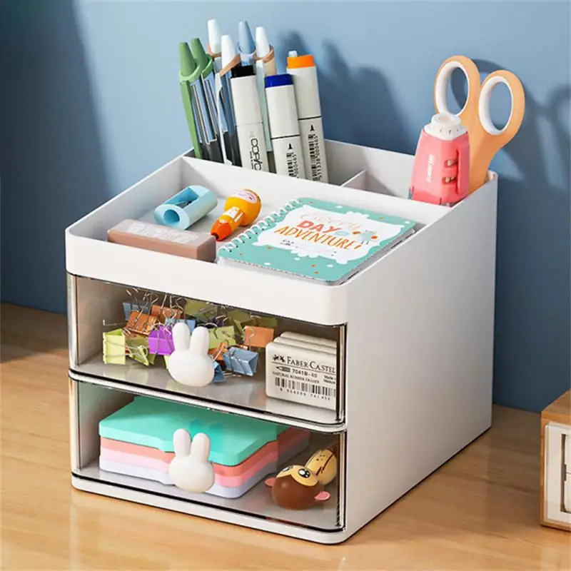 Drawer style pen holder, household office desk, miscellaneous storage rack, desktop stationery, remote control storage box