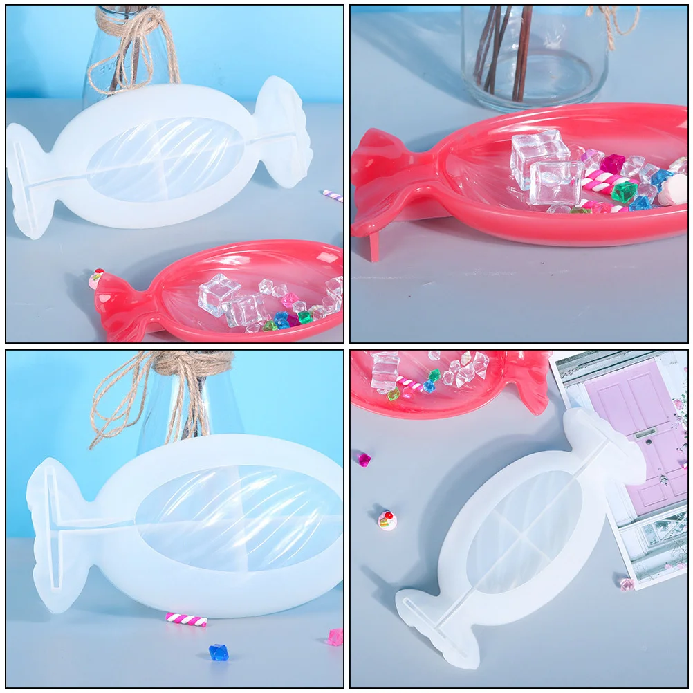 

1Pcs Silicone Candy Dish Mold Safe Eco Friendly DIY Manual Mold for Creative Crystal Epoxy Candy Plate Making Silicone Die