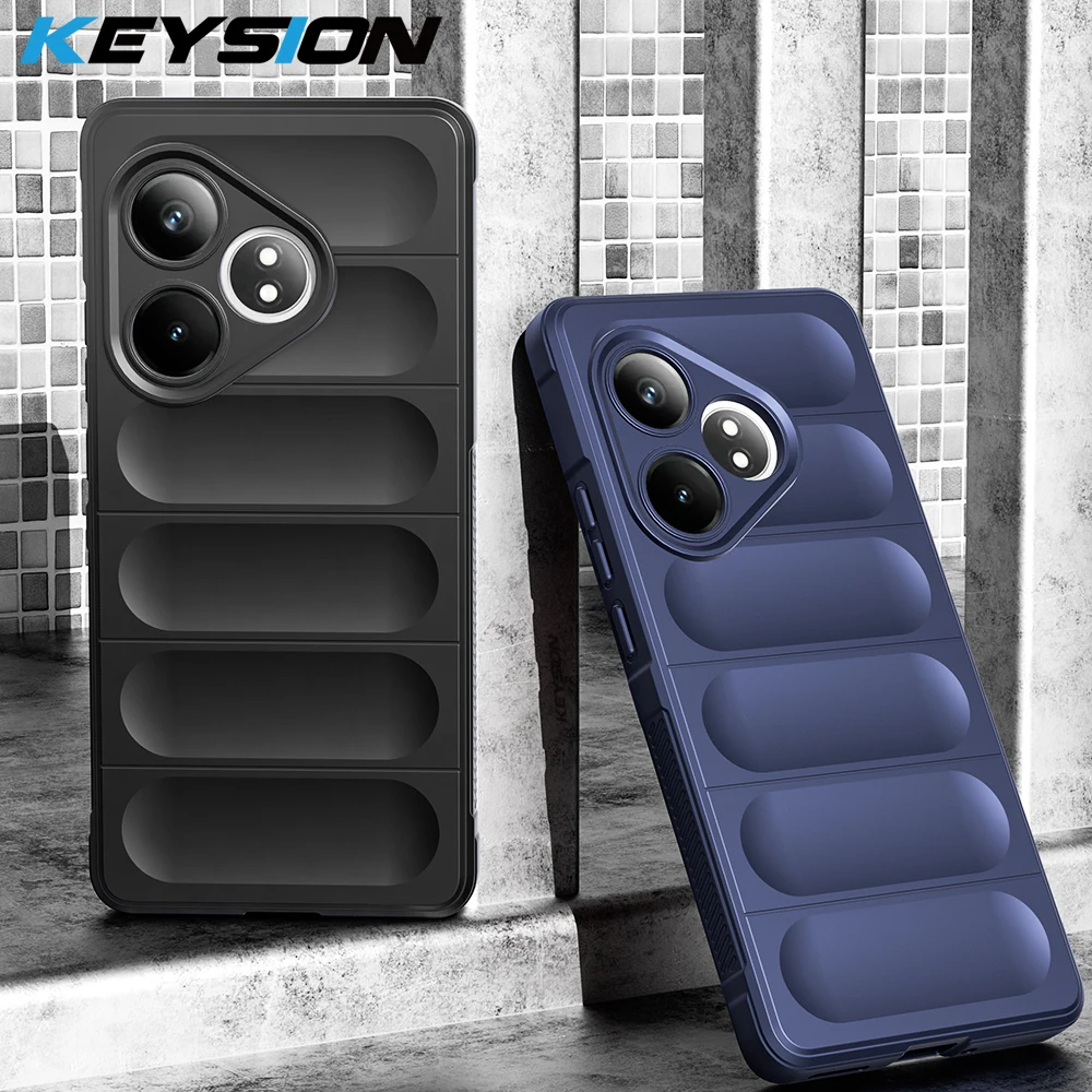 KEYSION Shockproof Case for Realme GT 6 6T Neo 6 SE Anti-skid Soft Silicone Phone Back Cover for OPPO Realme GT Neo 6 SE Neo6 6T