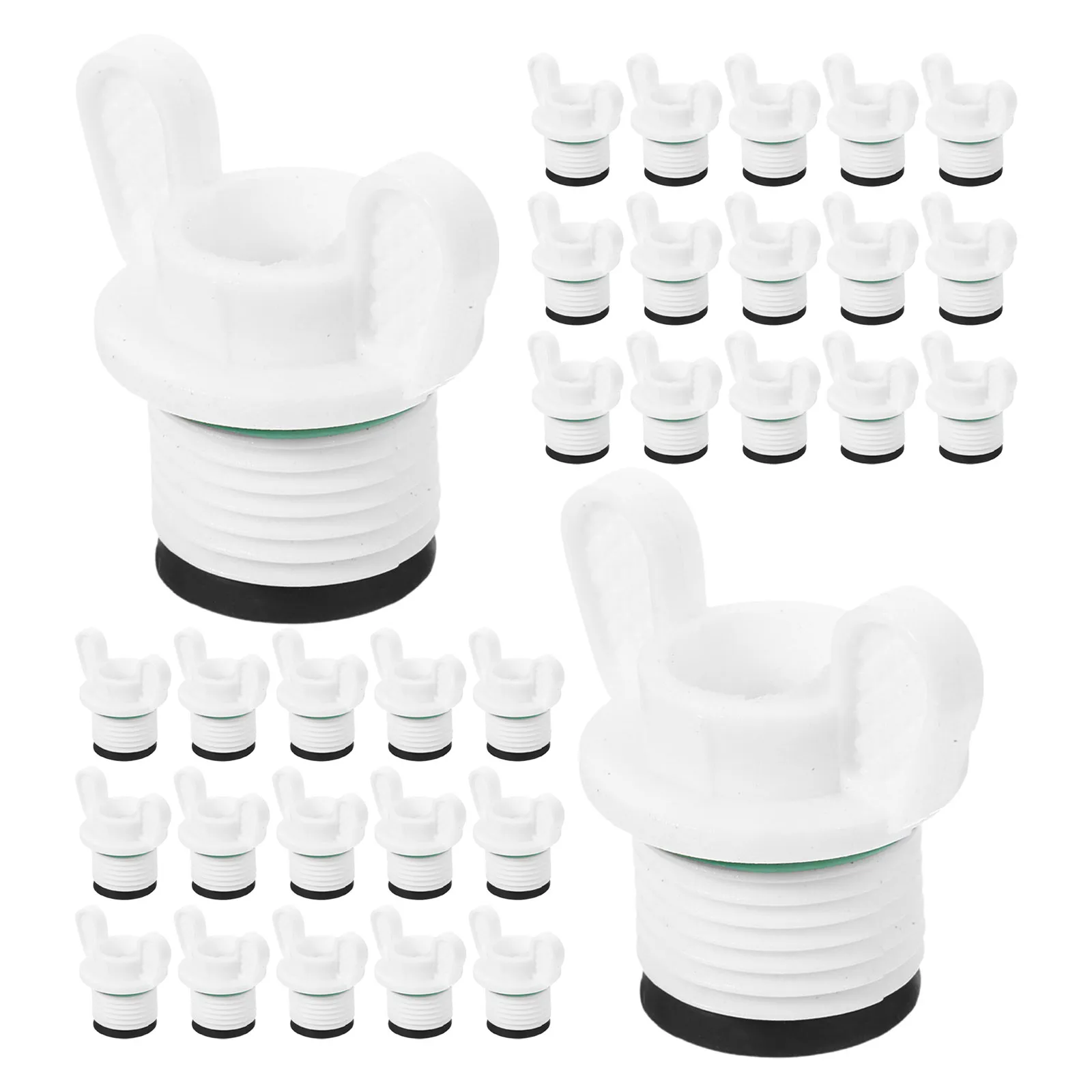 60Pcs White Plastic Hose Plugs Threaded End Caps for Garden Irrigation Pipes Water Tubing Stopper Multi-Use Outdoor Hose Plug - view 2