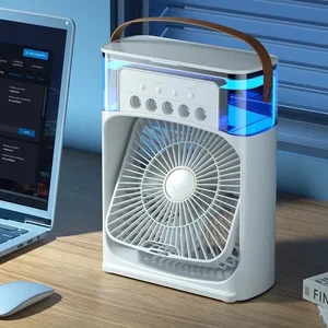 Portable air humidifier fan, small air refrigerator, hydrocooling, 3 speeds, for the office 10 MAIN COROLLA AIR SALES - №10