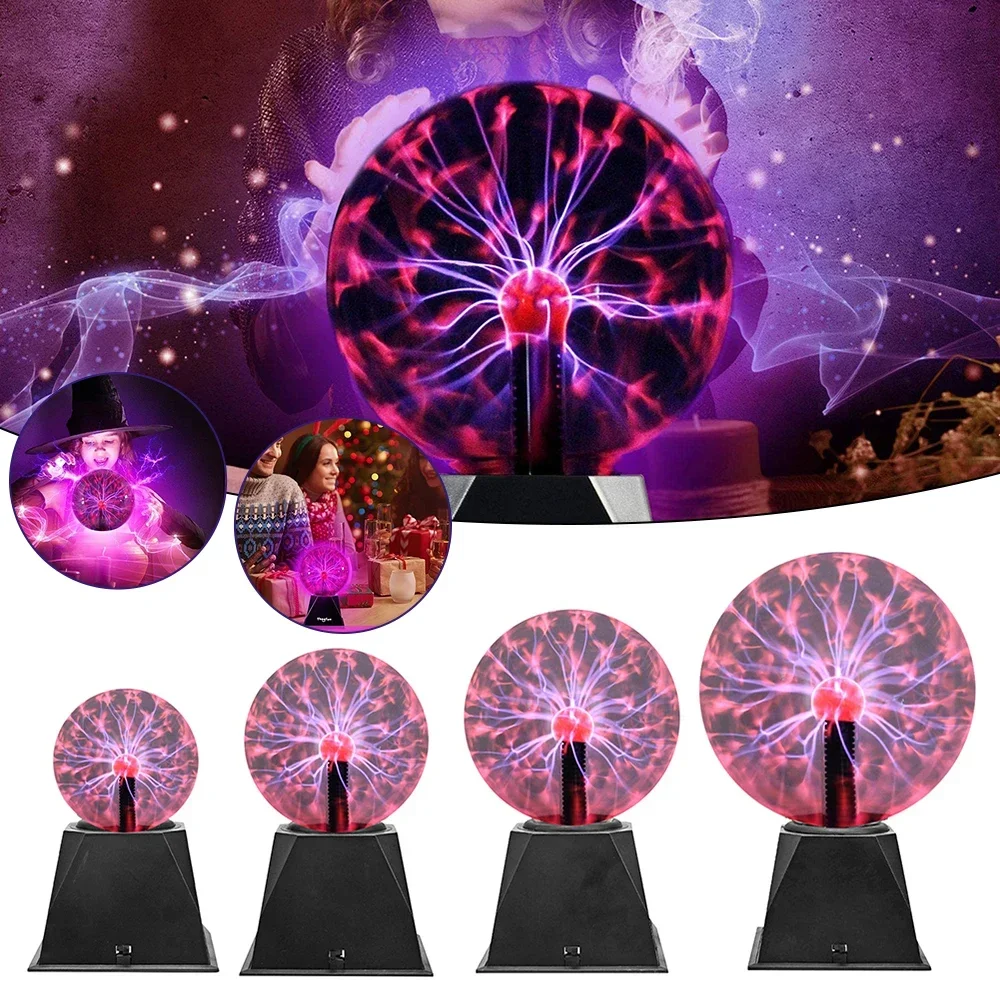 3/8 Zoll Sound Control Magic Plasma Ball Lampe führte Nachtlicht Atmosphäre Touch Glas Plasma Licht Weihnachts feier Dekor Beleuchtung