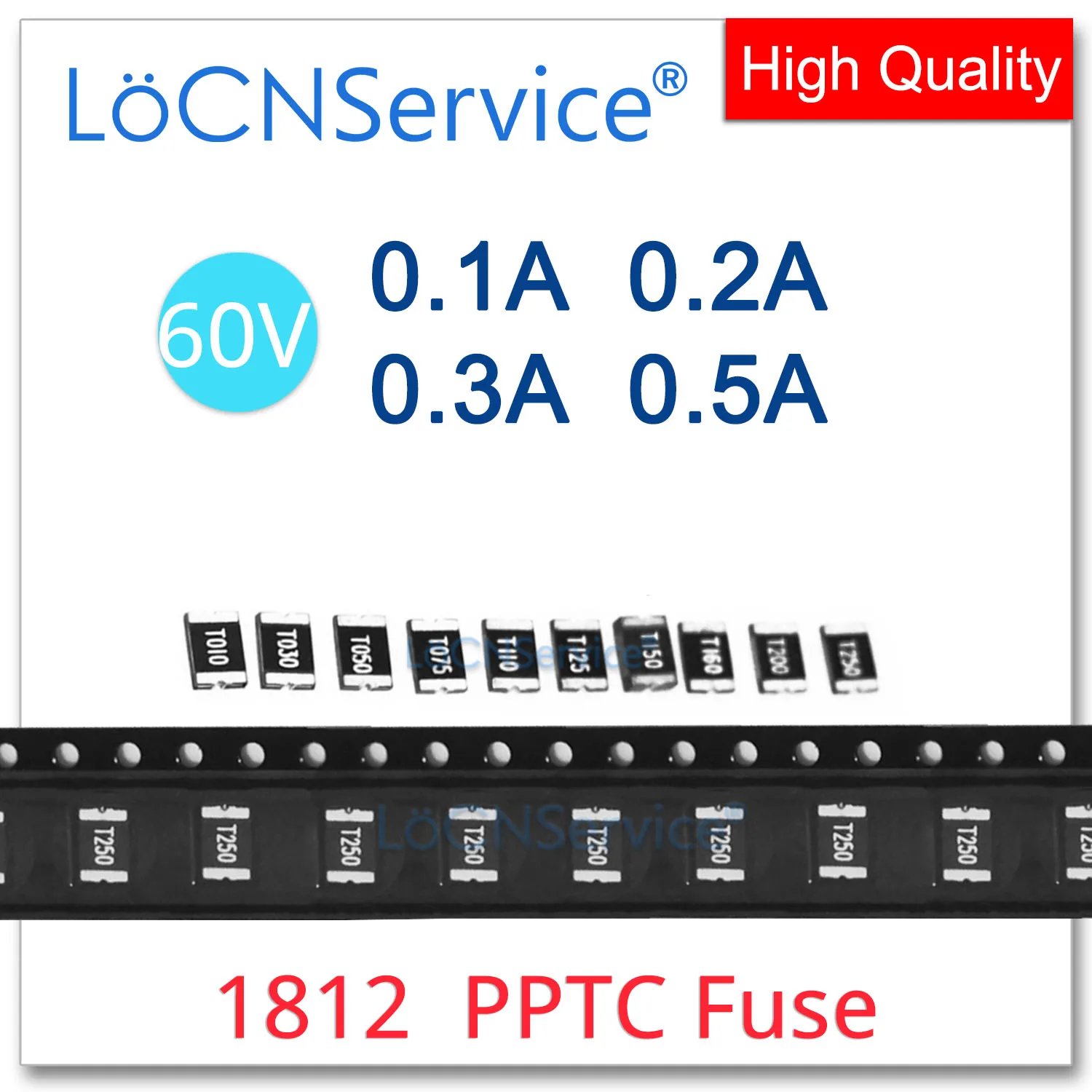 

1000PCS 1812 SMD Fuse 60V 0.1A 0.2A 0.3A 0.5A 100mA 200mA 300mA 500mA PPTC PolySwitch Self-Recovery Fuse Resettable Fuse