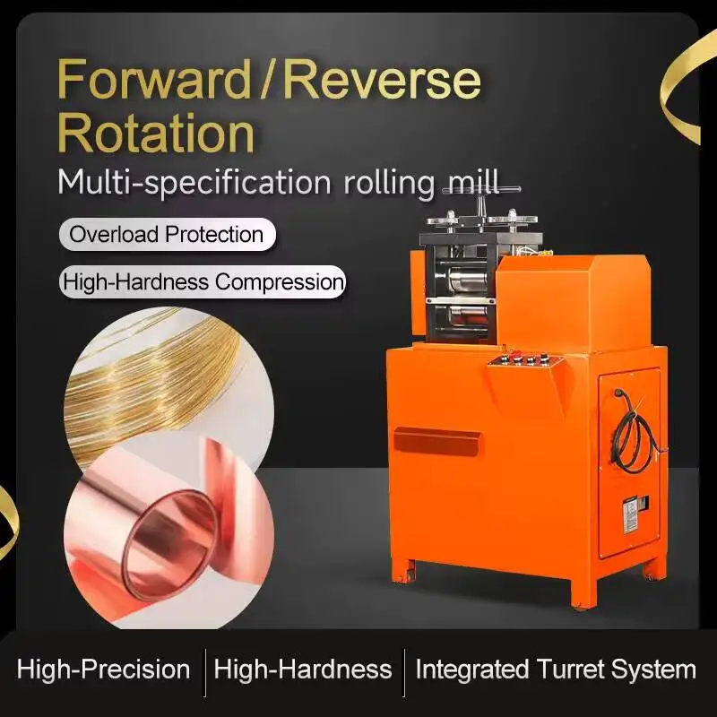 

5.5 HP Mirror Mill Jewelry Gold And Silver Precious Metal Rolling Equipment