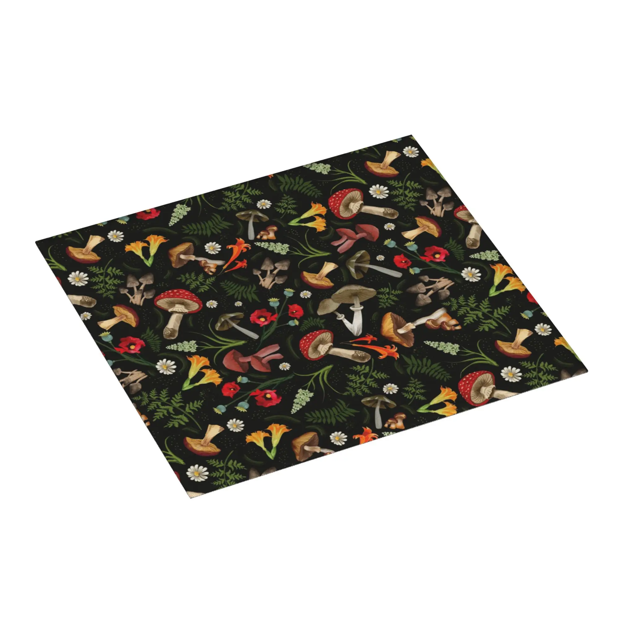 Drying Mat For Kitchen Psychedelic Mushroom Plants Barware Tableware Oil Proof Reusable  Washable Kitchen Sink Drying Pad
