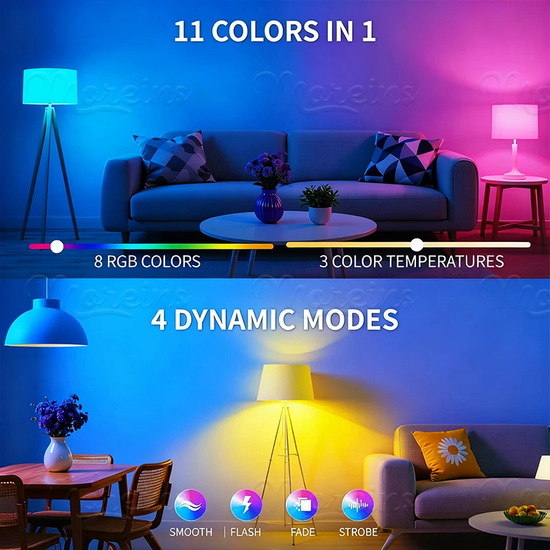 RGB Color USB Led Bulb Rechargeable Light Lamp Smart Bulb Dimmable E27 Bulbs With Timing Cordless Battery Operated Light Bulb