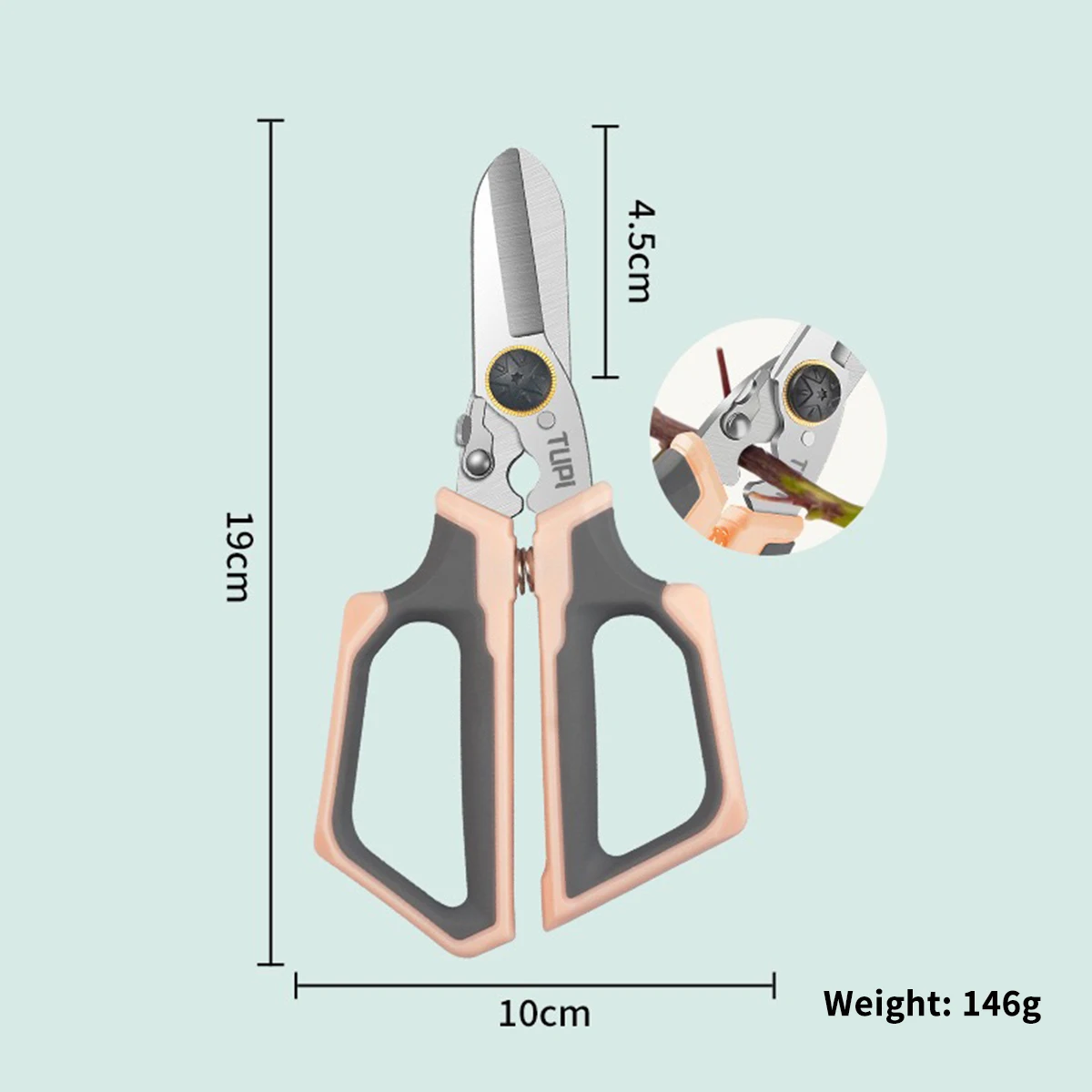 

Heavy-Duty Florist Shears | Pro-Grade Flower Scissors with Non-Slip Grip, for Wedding/Event Floral Design