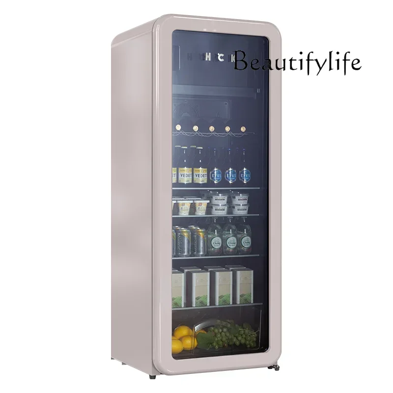 Commercial Ice Bar Good-looking Large Capacity Beverage Cabinet Wine Cabinet Air-Cooled Refrigerator Freezer Freezer Freezer