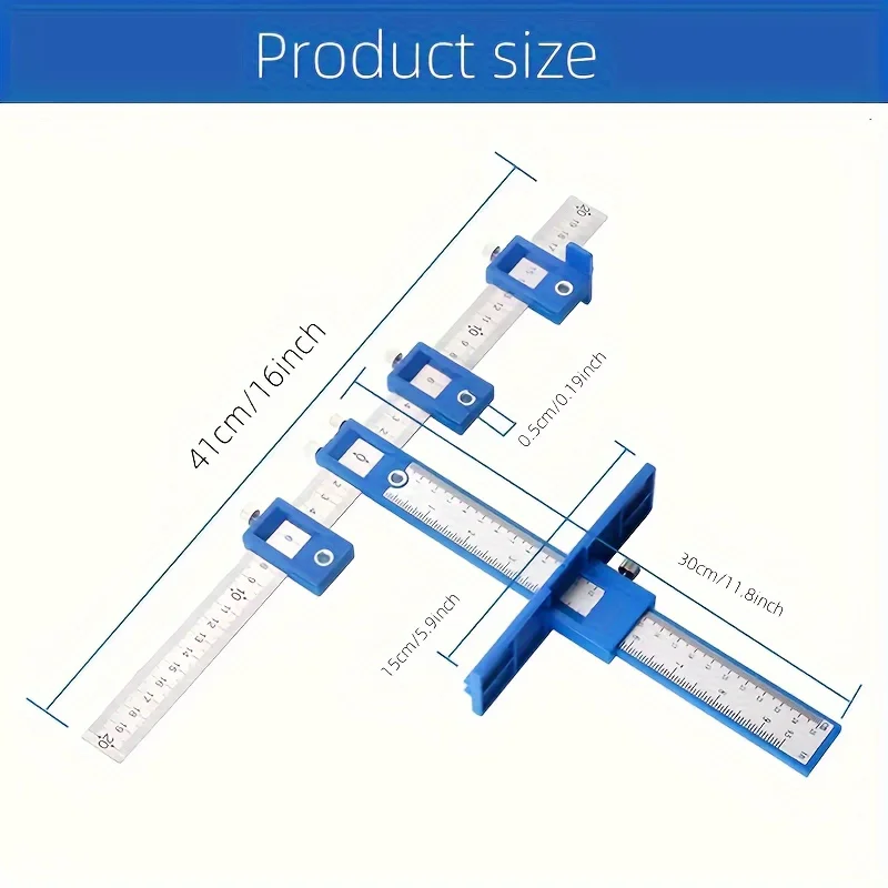Adjustable Cabinet Hardware Jig Tool - Alignment & Positioning for Precise Drilling,Dowelling and Installation