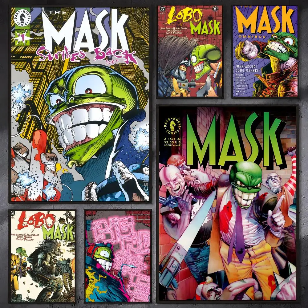 Classic Hero Comic The M-Mask Poster Waterproof Sticky Wall Art Print For Bedroom Living Room Hallway Bar Home Decor