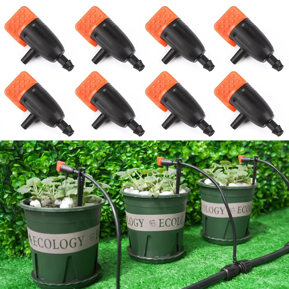 Garden Irrigation Dripper Sprinkler 20 50Pcs Adjustable for 4mm 7mm Hose Home Succulents Plants Lawn Flower Watering Solution