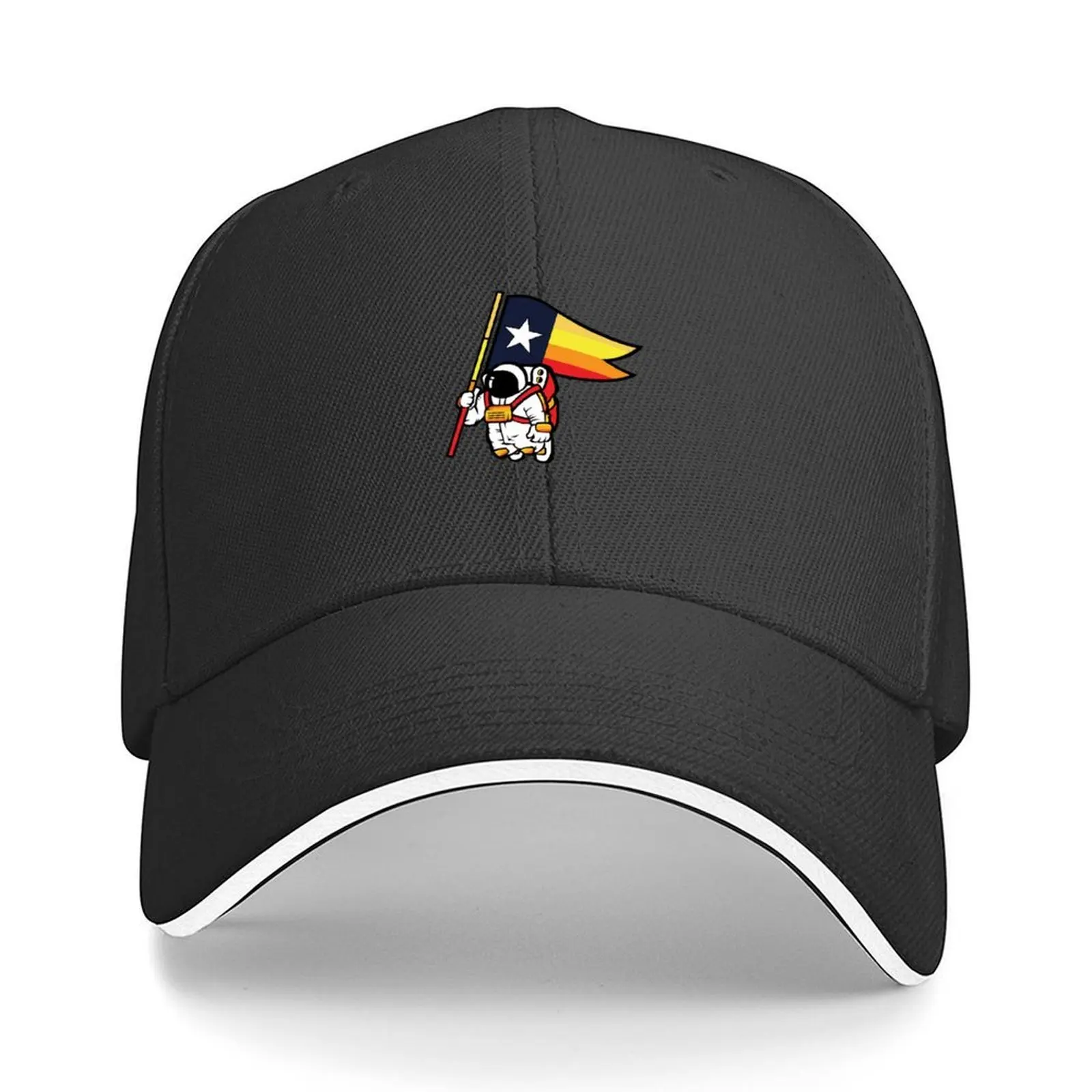 

Houston champ texas flag astronaut space city Baseball Cap Fashion Beach tea Hat Snap Back Hat Golf Cap Men's Baseball Women's