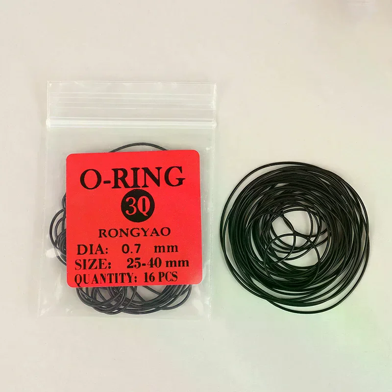 1pack 0.5/0.6/0.7/0.8mm Watch O-ring Waterproof Rubber Back Cover Gaskets Repair for Watchmaker Tools Accessories