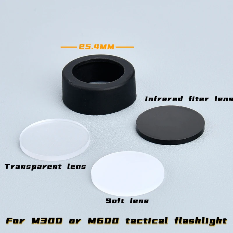 Airsoft Taktische M300 M600 X300 X400V Schutz Jagd Surefire LED Taschenlampe Abdeckung Benutzerdefinierte Objektiv Schutz 25,4 MM 28 MM 30 MM 26mm