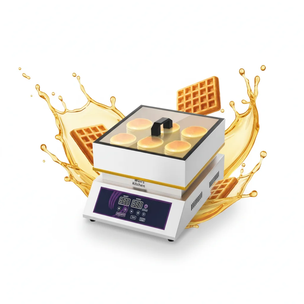 New Souffl Machine Commercial Use Digital Mochi Takoyaki Pastry Waffle Pancake Maker Electric/Ga Griddle Timer 304 Stainless