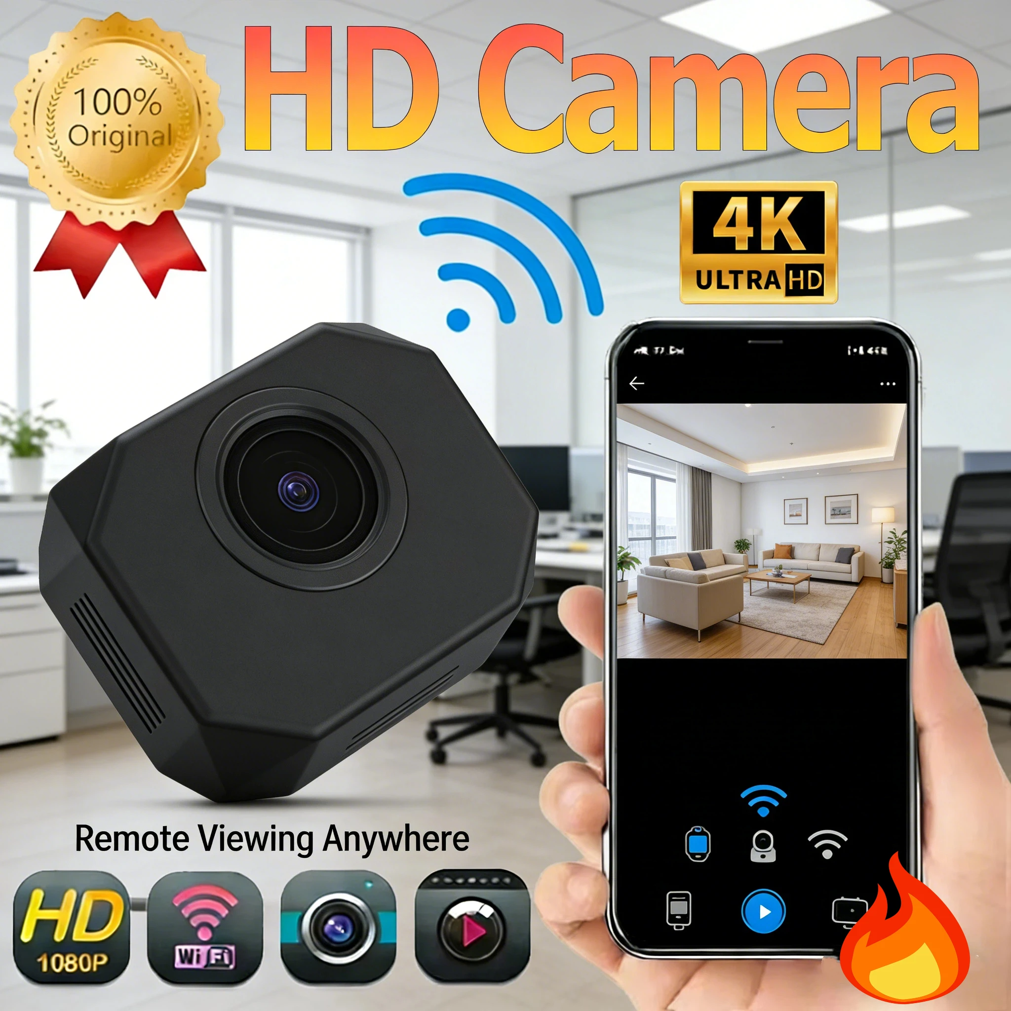 Wifi Mini Camera 4K HD Wireless Security Monitor For Home Night Version Protection Remote Intelligent Camcorder for Home