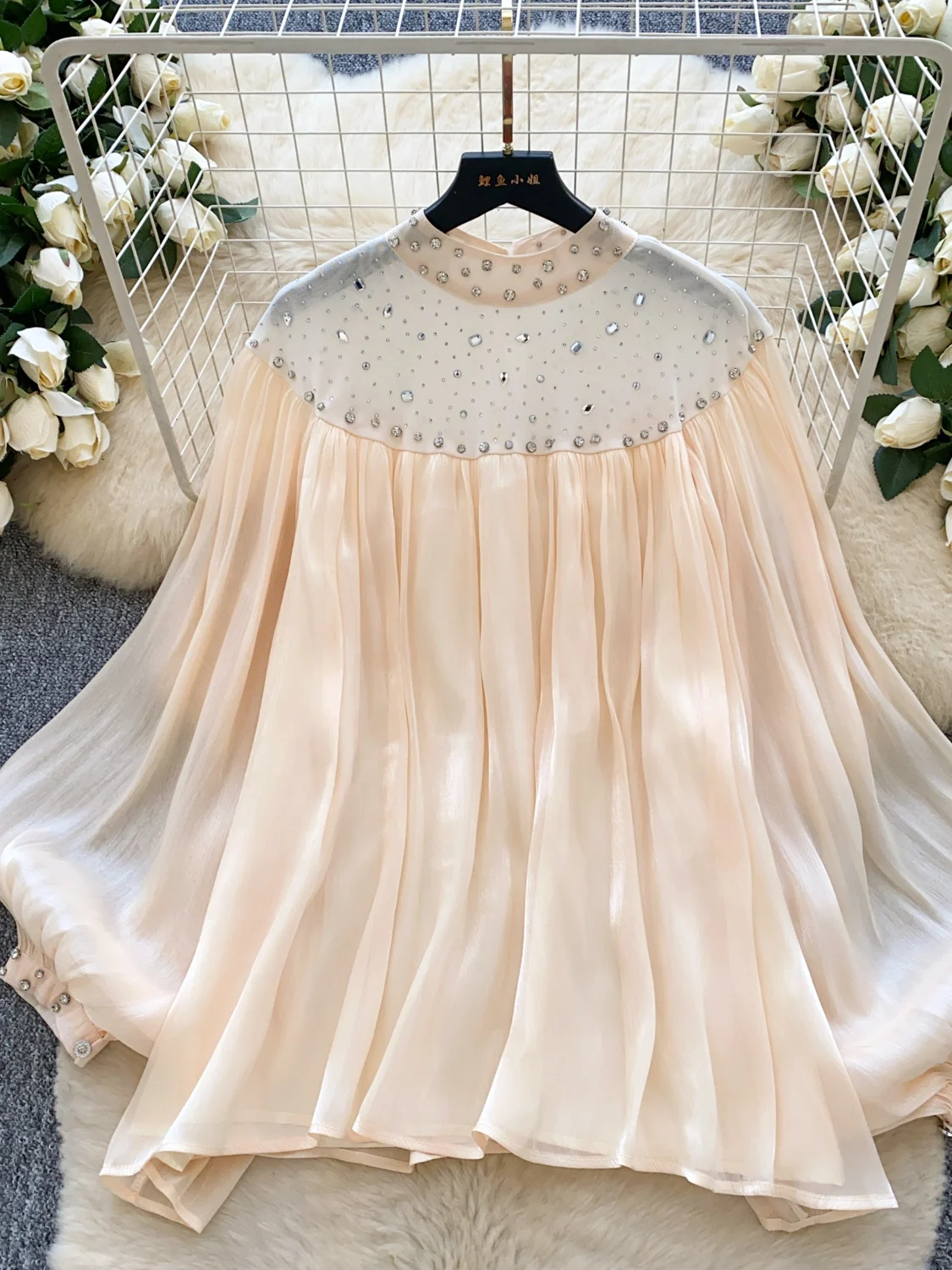 Ele Lantern Sve irt Women's Loose Fit Polyester Fiber Long Sve Breathable Korean Sle Office Wear  Color