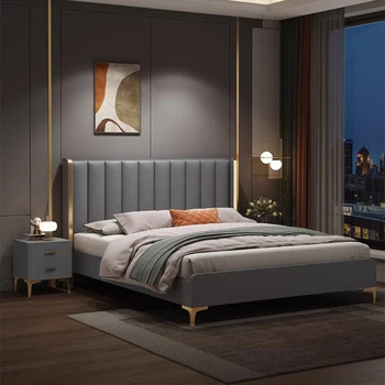 럭셔리 모던 뷰티 침대, 더블 가죽 보관, 성인용 안전 거실 침대, 미니멀리스트, 캐쥬얼 가구, 무료 배송 