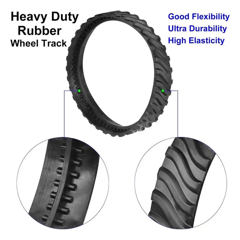 2-Pack Track Replacement Formx6 MX8 Elite Suction Cup Pool Cleaner R0526100 Heavy Duty Rubber Precision Wheel Band Limited Time