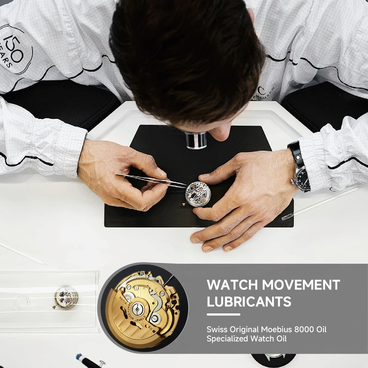 حركة NH71 عالية الدقة لحفظ الوقت الذهبي هيكل عظمي حركة أوتوماتيكية ميكانيكية 24 جواهر 3 أيدي حركة ساعة NH71A #5