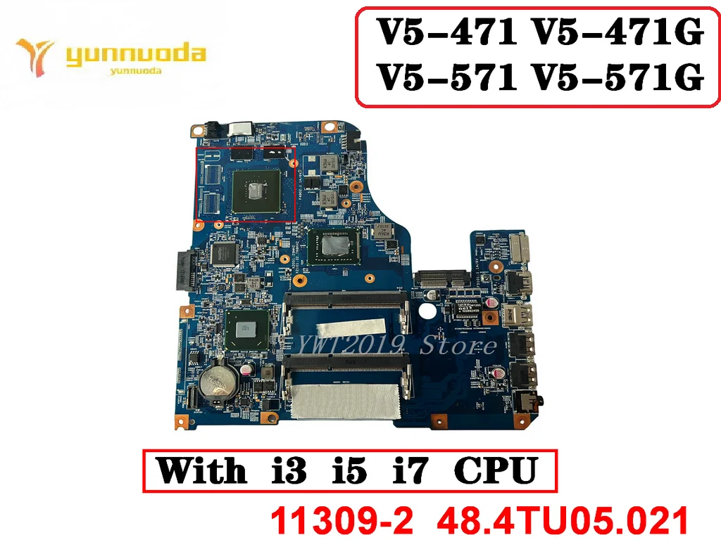 original para acer v5471 v5 471g v5571 v5 571g motherboard laptop 113092 484tu05021 cpui3 i5 gpu gt710m 2gb ddr3 100 teste 01