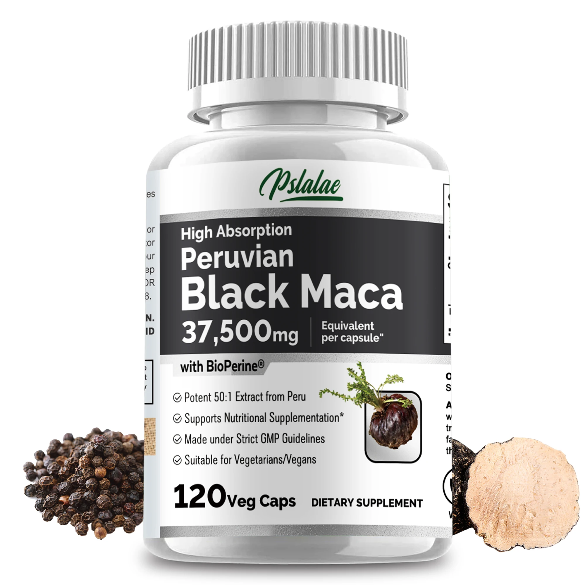 

Organic Black Maca Extract - Relieves Fatigue Anxiety, Increases Vitality, Improves Stamina and Immunity
