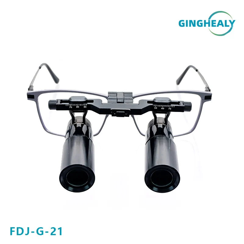 Ginghealy New Flip-up Kepler prism loupes Wide WD280-600 4.0X/5.0X/6.0X Magnifier sturdy titanium frame